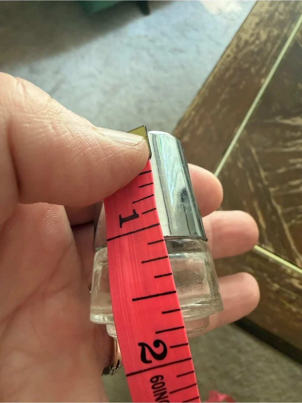 Vintage Miniature Airline Glass Salt And Pepper Shakers Chrome Color Plastic Lid